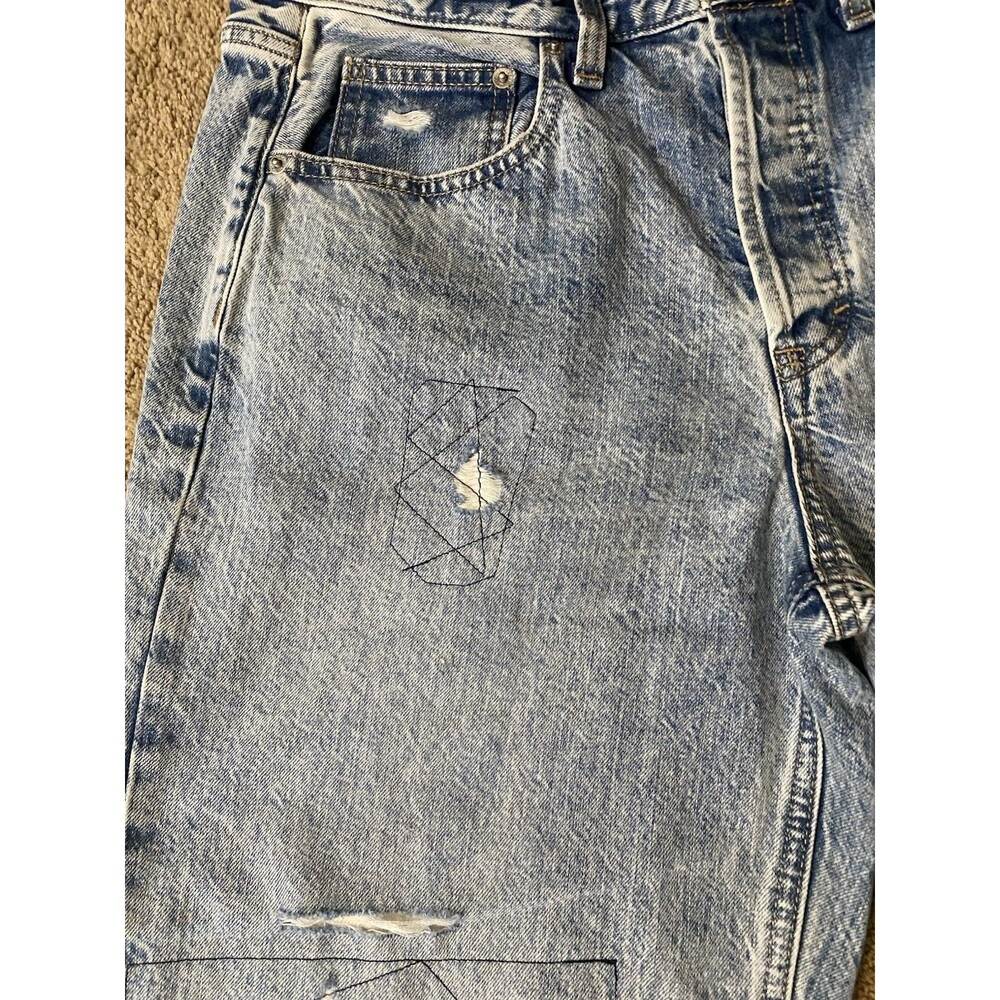 Universal Thread 90s Baggy Mid Rise Patchwork Jeans Women’s Size 8 - Picture 6 of 16